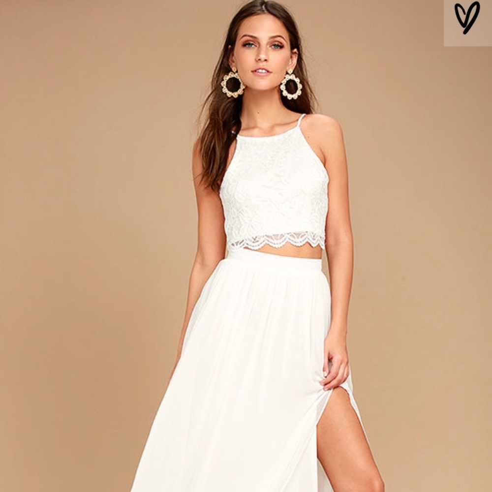 Two Piece White Dress